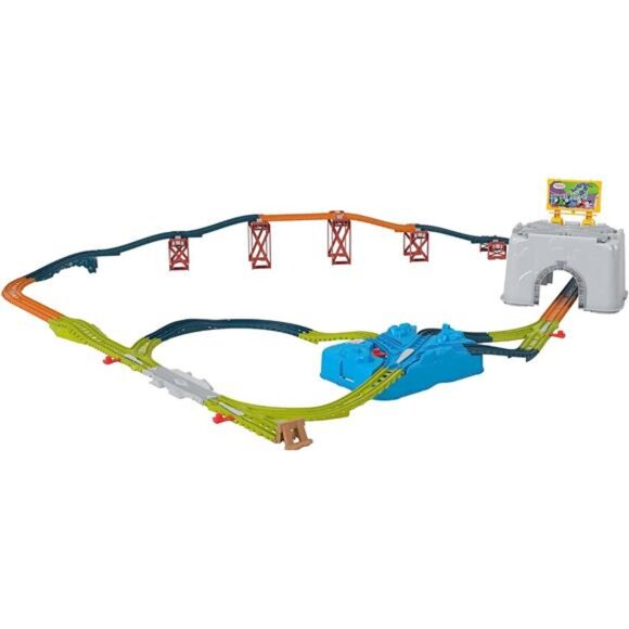 ​Thomas & Friends Toy Train Tracks Set, Connect & Build Bucket, 34-Piece - Picture 3 of 7